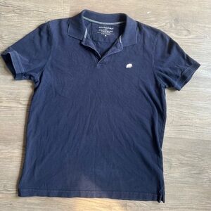 Banana Republic Men’s Navy Blue Polo Shirt Elephant Logo Short Sleeve Size Med